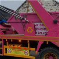 Pink Skips in Levenshulme