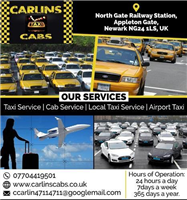 Carlins Cabs | Taxi to Airport In Newark in Newark On Trent